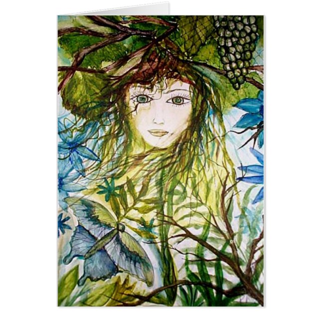 緑の女の子のファンタジー-蝶 (正面)