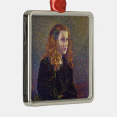 緑の女の子(Theo van Rysselberghe著)セラミックO メタルオーナメント (右)