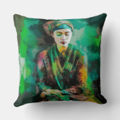 緑の女性 クッション (裏面)