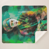 緑の女性 シェルパブランケット (正面(横))