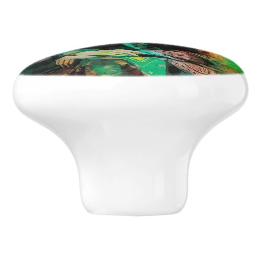緑の女性 セラミックノブ (側面)