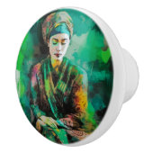 緑の女性 セラミックノブ (右)