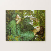 緑の女性（デイドリーム） (by D.G. Rosetti) ジグソーパズル (横)