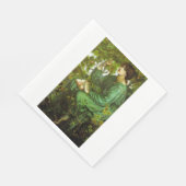 緑の女性(デイドリーム) (by D.G. Rosetti) スタンダードランチョンナプキン (角)
