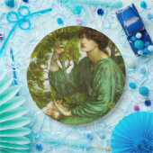 緑の女性（デイドリーム） (by D.G. Rosetti) ペーパープレート (パーティー)