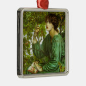 緑の女性(デイドリーム) (by D.G. Rosetti) メタルオーナメント (右)