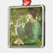 緑の女性(デイドリーム) (by D.G. Rosetti) メタルオーナメント (左)