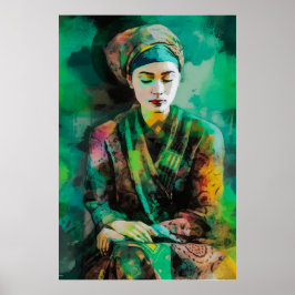 緑の女性 ポスター