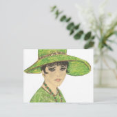 緑の女性 ポストカード (スタンド正面)