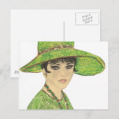 緑の女性 ポストカード (正面/裏面)