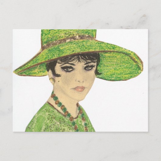 緑の女性 ポストカード (正面)