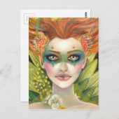 緑の女性 ポストカード (正面/裏面)