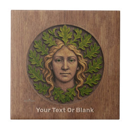 緑の女性 – 木材 タイル