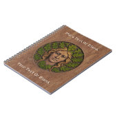 緑の女性 – 木材 ノートブック (左側)