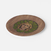 緑の女性 – 木材 ペーパープレート (アングル)