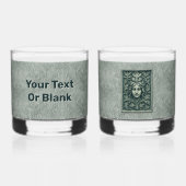 緑の女性 – 石 ウイスキーグラス (裏面)