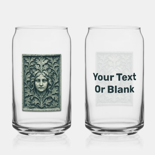 緑の女性 – 石 ガラス缶 (正面)