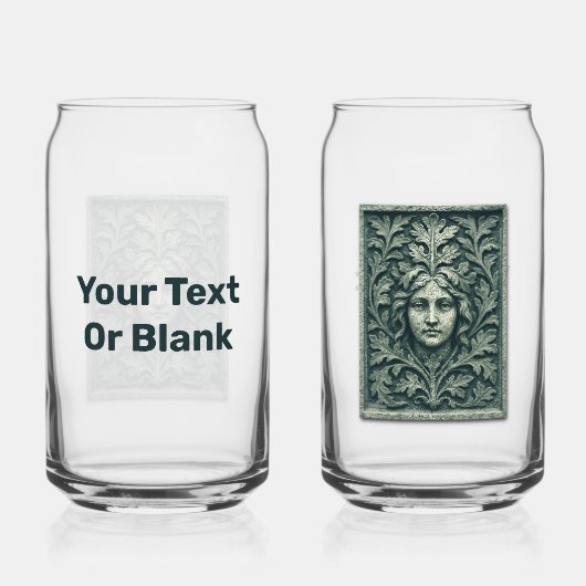 緑の女性 – 石 ガラス缶 (裏面)