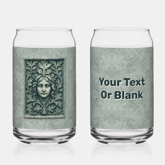 緑の女性 – 石 ガラス缶 (正面)