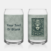 緑の女性 – 石 ガラス缶 (裏面)