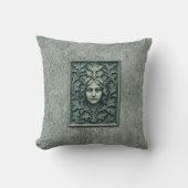 緑の女性 – 石 クッション (正面)