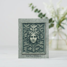 緑の女性 – 石 シーズンポストカード