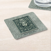 緑の女性 – 石 スクエアペーパーコースター (アングル)