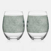 緑の女性 – 石 ステムなしワイングラス (左)