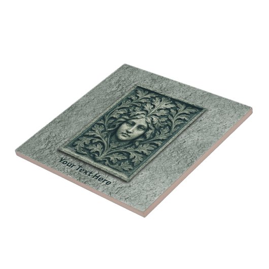 緑の女性 – 石 タイル (側面)