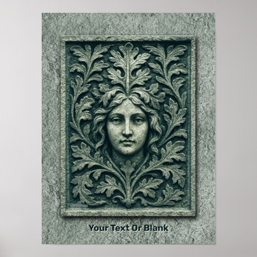 緑の女性 – 石 ポスター (正面)