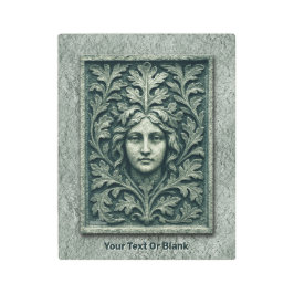 緑の女性 – 石 メタルプリント