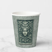 緑の女性 – 石 紙コップ (正面)
