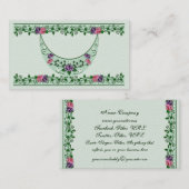 緑の女神の直立した三日月 名刺 (正面/裏面)