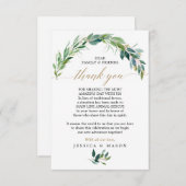 緑の好意に代わる感謝の座席表 案内状 (正面/裏面)