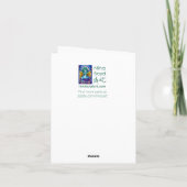 緑の妖精とピンクの花のグリーティングカード シーズンカード (裏面)