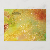 緑の妖精と金ゴールドのフローラが早く元気になる ポストカード (裏面)