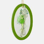 緑の妖精の把握アブサンのスプーン セラミックオーナメント (右)