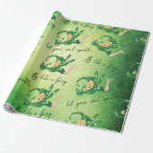 緑の妖精はあなたの精神の輝きがAの妖精のように飛ぶようにしました ラッピングペーパー (アンロールド)