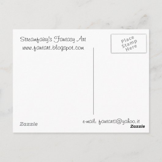 緑の妖精 ポストカード (裏面)