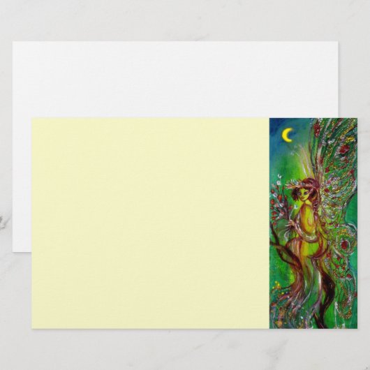 緑の妖精 便箋 (正面/裏面)