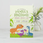 緑の子供の誕生日パーティーへの招待 招待状 (スタンド正面)