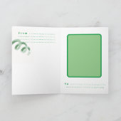 緑の子供 標準, 5" x 7" 折り畳み式グリーティングカード カード (内部)