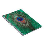 緑の孔雀の羽のノート ノートブック (右側)