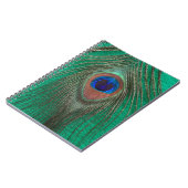 緑の孔雀の羽のノート ノートブック (左側)