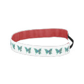 緑の孔雀の羽を持つ蝶 アスレチックヘッドバンド (右)