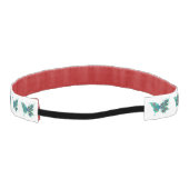 緑の孔雀の羽を持つ蝶 アスレチックヘッドバンド (裏面)