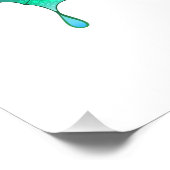 緑の孔雀の羽を持つ蝶 フォトプリント            (角)