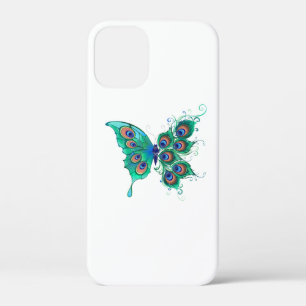 緑の孔雀の羽を持つ蝶 iPhone 12 MINI ケース