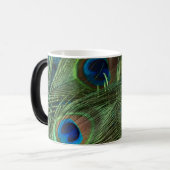 緑の孔雀の羽 モーフィングマグカップ (正面左)