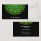 緑の孔雀-曼荼羅 名刺 (正面/裏面)